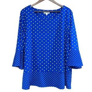Kim Rogers Curvy Polkadot Top Size 1X